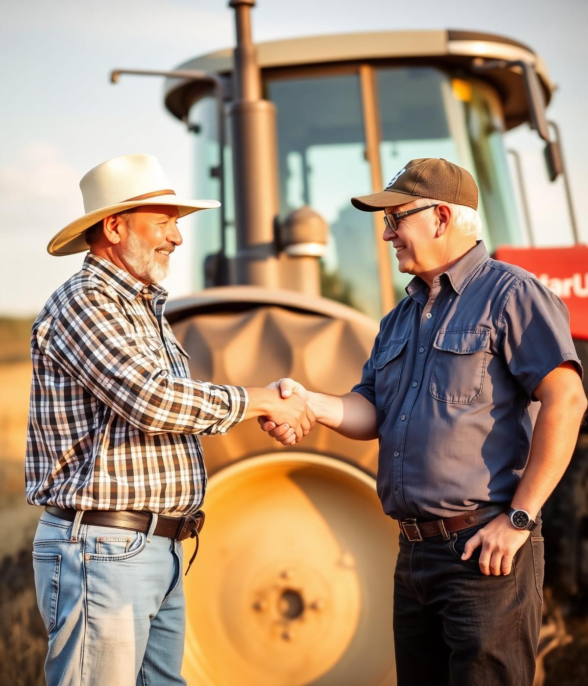 Aperto de mão entre produtor rural e representante da Europonta